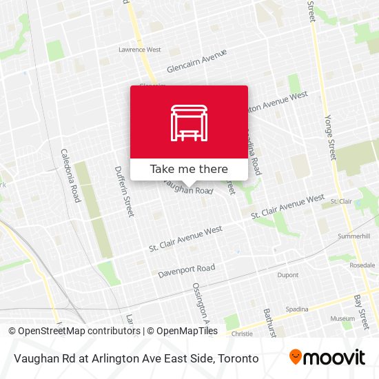 Vaughan Rd at Arlington Ave East Side map