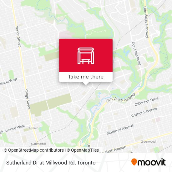 Sutherland Dr at Millwood Rd map