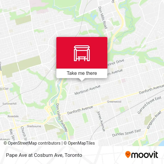 Pape Ave at Cosburn Ave plan