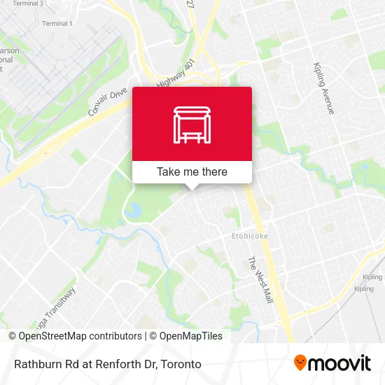 Rathburn Rd at Renforth Dr map