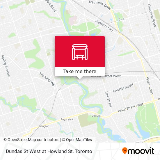 Dundas St West at Howland St map