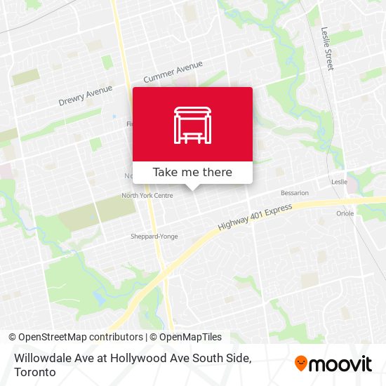 Willowdale Ave at Hollywood Ave South Side map