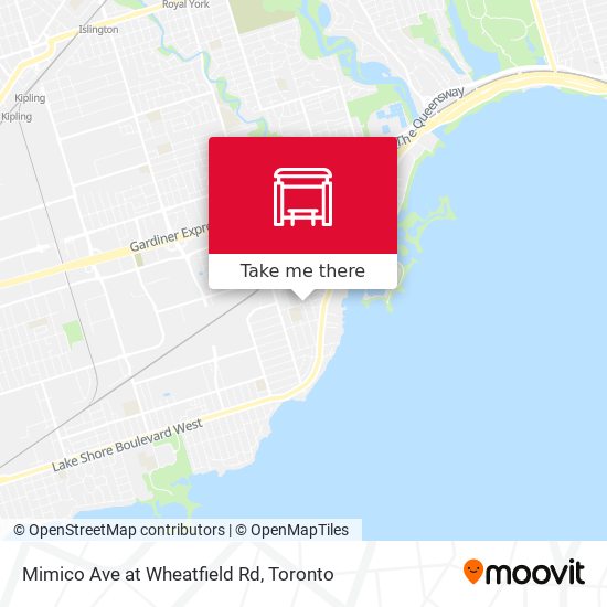 Mimico Ave at Wheatfield Rd map