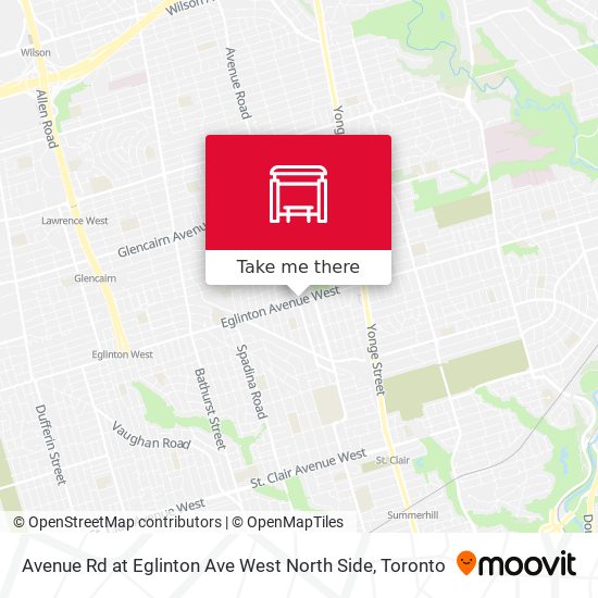 Avenue Rd at Eglinton Ave West North Side map