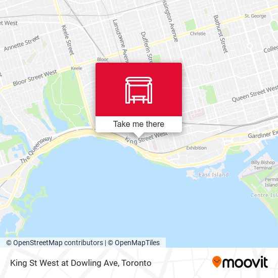 King St West at Dowling Ave map