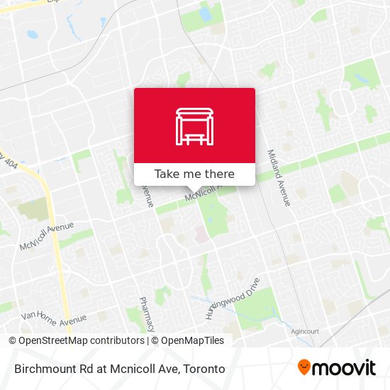 Birchmount Rd at Mcnicoll Ave map