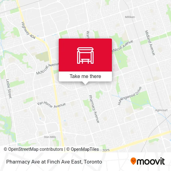 Pharmacy Ave at Finch Ave East map