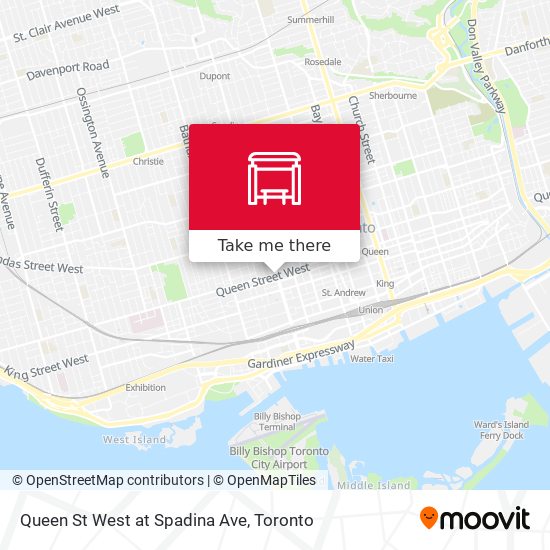 Queen St West at Spadina Ave map