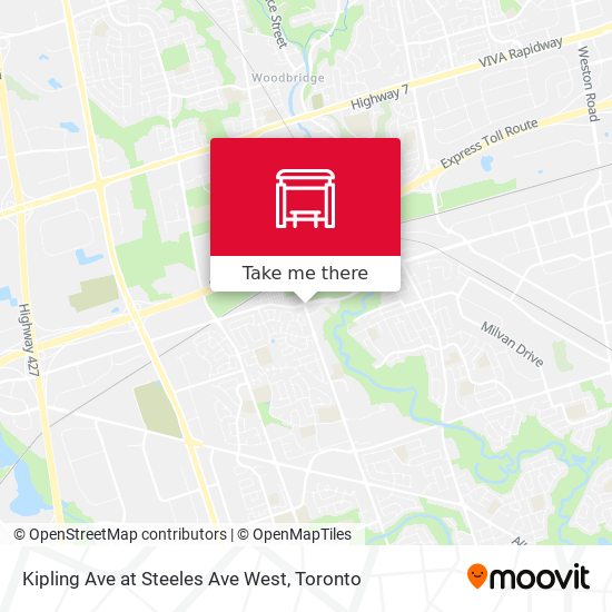 Kipling Ave at Steeles Ave West map