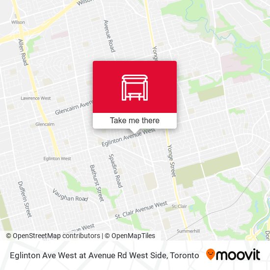 Eglinton Ave West at Avenue Rd West Side map