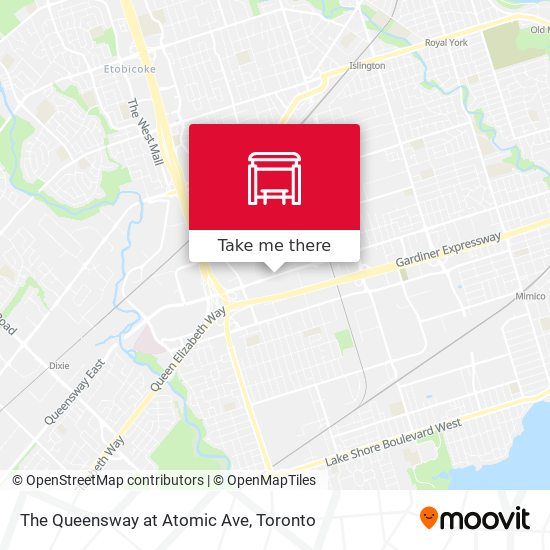 The Queensway at Atomic Ave map