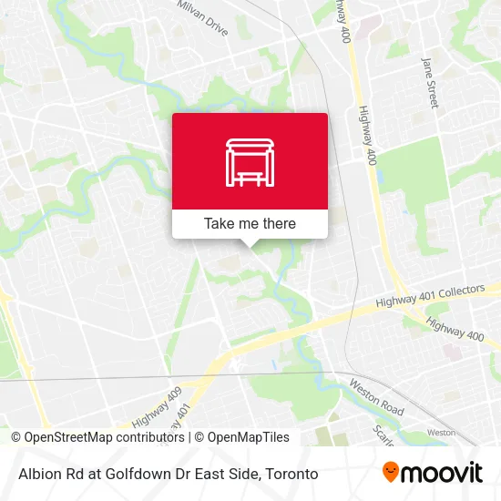 Albion Rd at Golfdown Dr East Side map