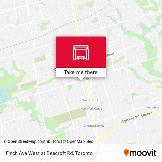 Finch Ave West at Beecroft Rd map