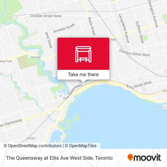 The Queensway at Ellis Ave West Side map
