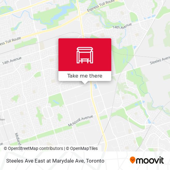 Steeles Ave East at Marydale Ave map