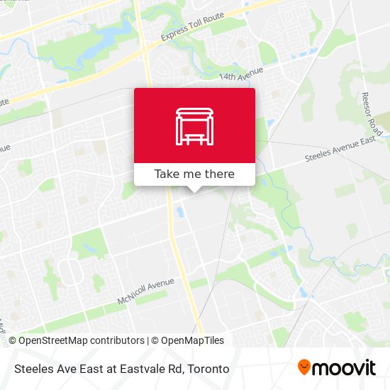 Steeles Ave East at Eastvale Rd map