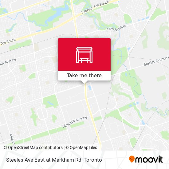 Steeles Ave East at Markham Rd map