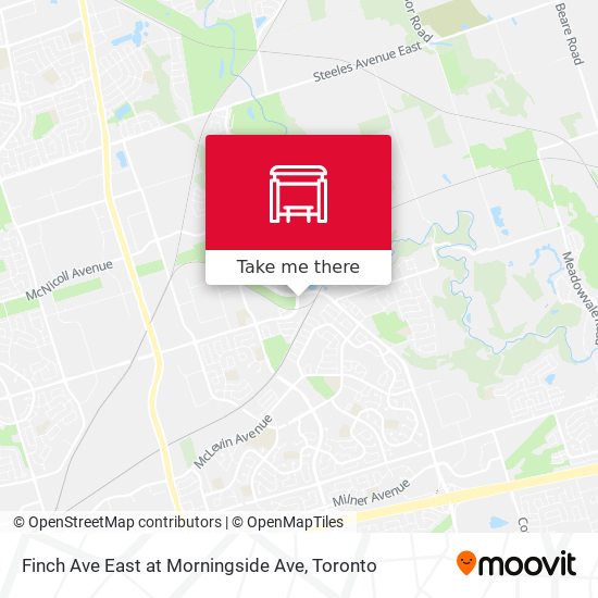 Finch Ave East at Morningside Ave map
