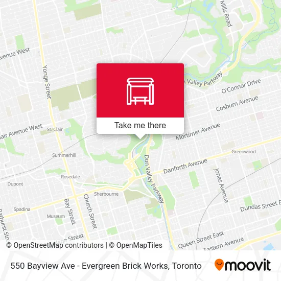 550 Bayview Ave - Evergreen Brick Works map