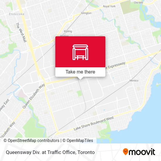 Queensway Div. at Traffic Office map