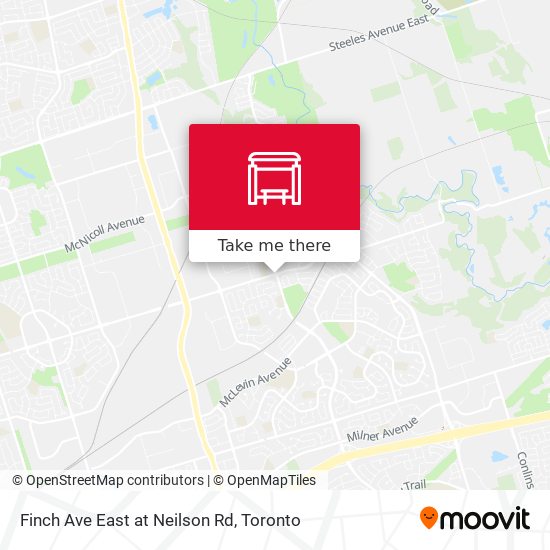 Finch Ave East at Neilson Rd map