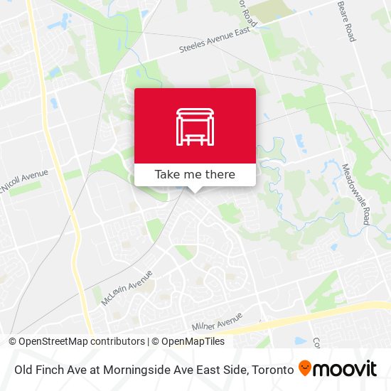 Old Finch Ave at Morningside Ave East Side map