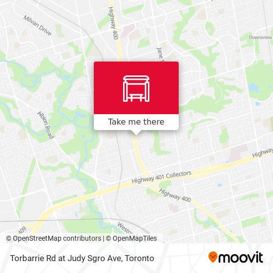 Torbarrie Rd at Judy Sgro Ave map