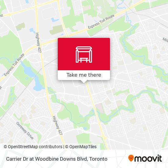 Carrier Dr at Woodbine Downs Blvd map