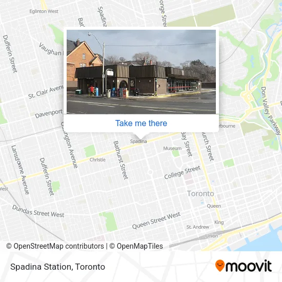 Spadina Station map