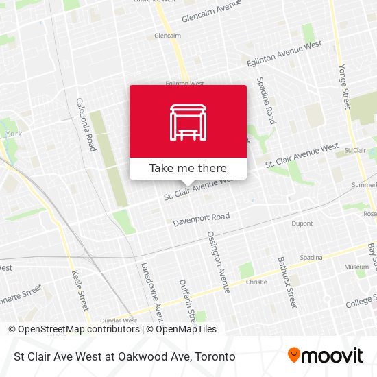 St Clair Ave West at Oakwood Ave plan