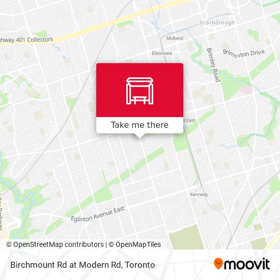 Birchmount Rd at Modern Rd map