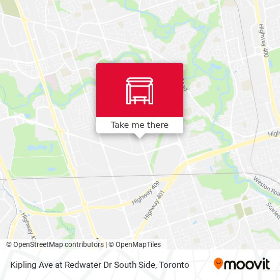 Kipling Ave at Redwater Dr South Side map