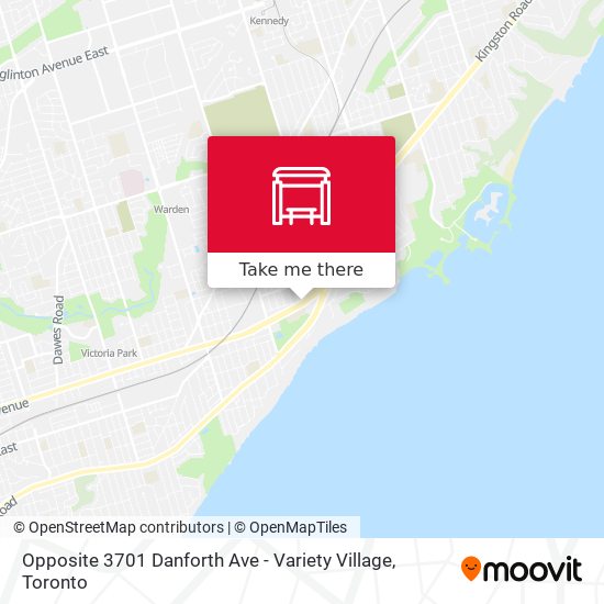 Opposite 3701 Danforth Ave - Variety Village map