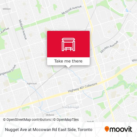 Nugget Ave at Mccowan Rd East Side map