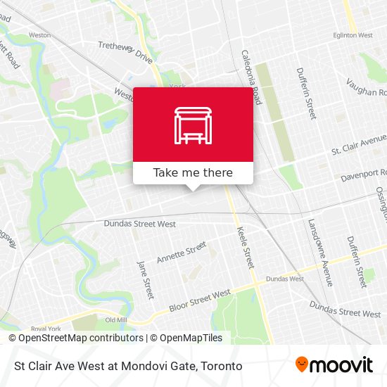 St Clair Ave West at Mondovi Gate map