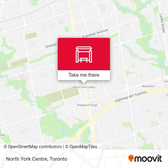 North York Centre map