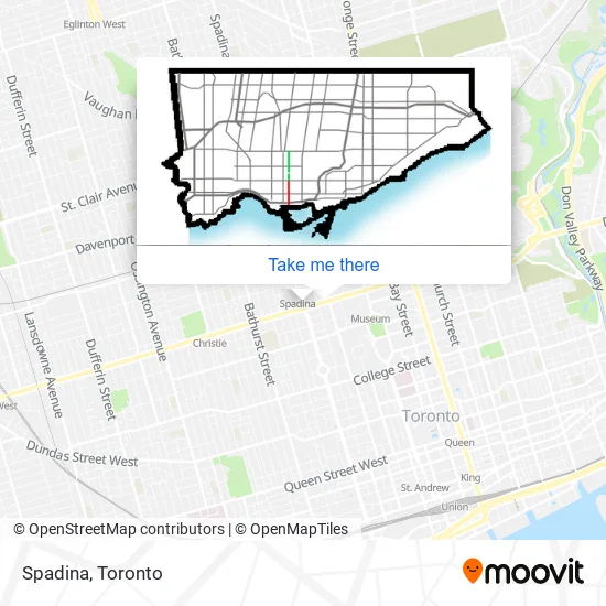 Spadina map