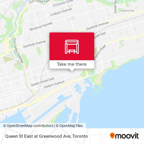 Queen St East at Greenwood Ave plan