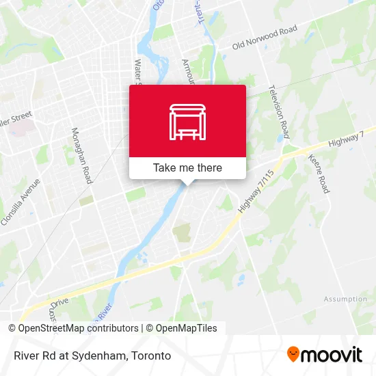 River Rd at Sydenham map