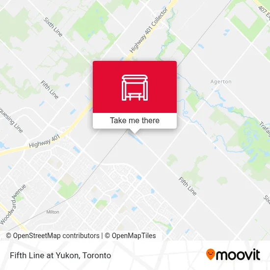 Fifth Line at Yukon map
