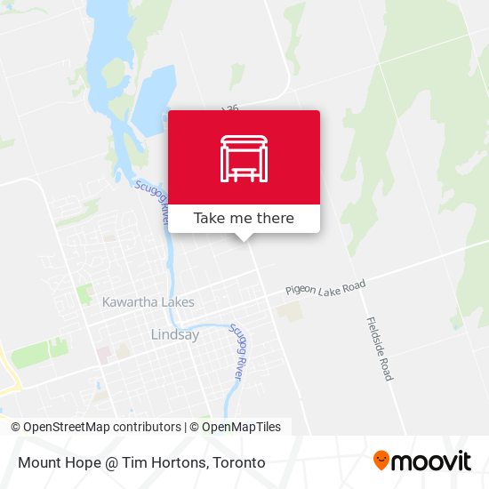Mount Hope @ Tim Hortons map