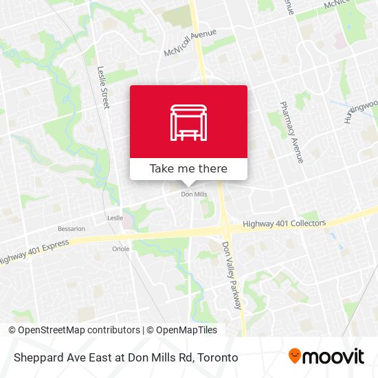 Sheppard Ave East at Don Mills Rd map