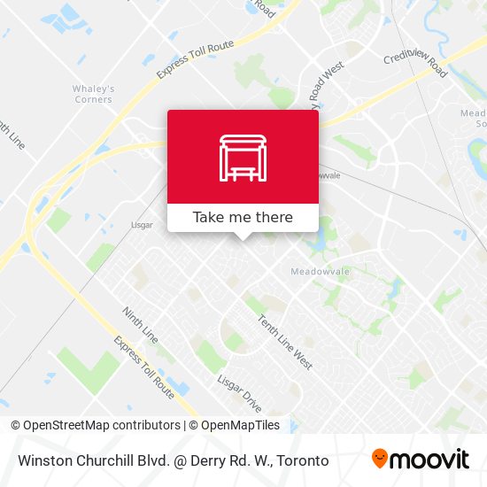 Winston Churchill Blvd. @ Derry Rd. W. map