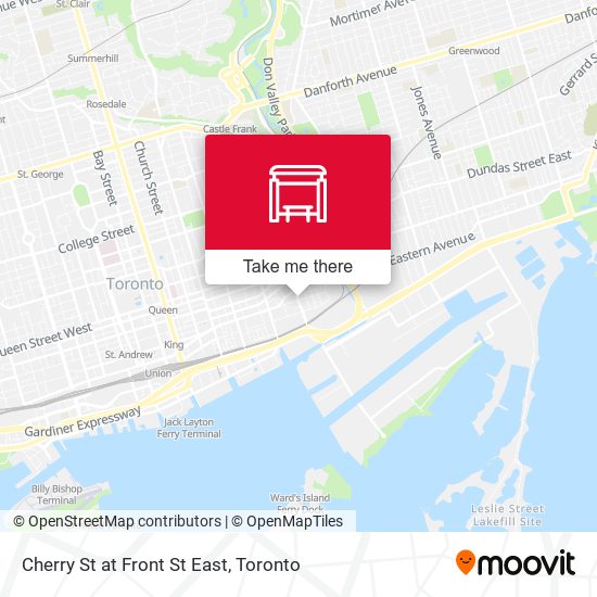 Cherry St at Front St East map