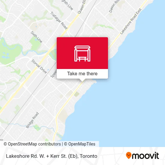 Lakeshore Rd. W. + Kerr St. (Eb) map