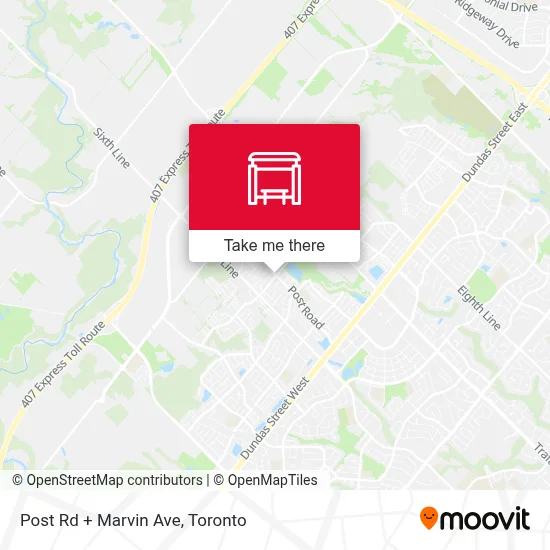 Post Rd + Marvin Ave map