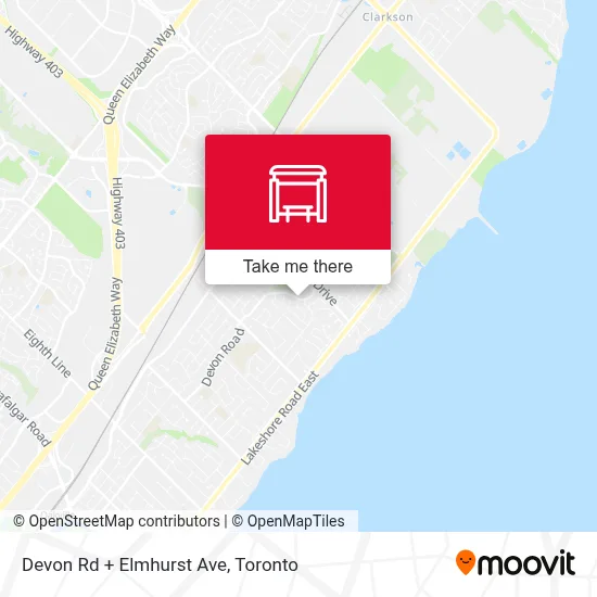 Devon Rd + Elmhurst Ave map