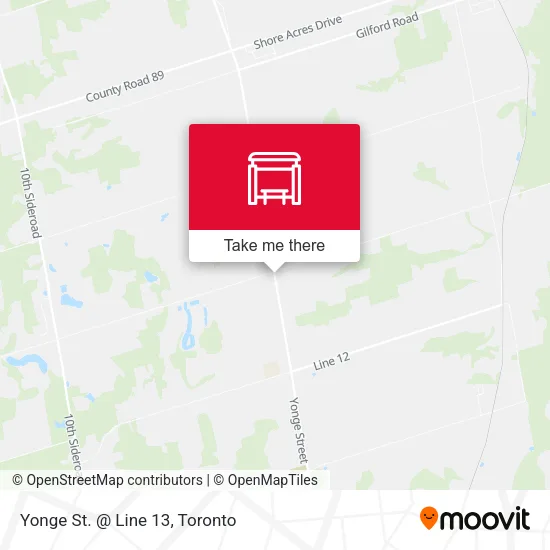 Yonge St. @ Line 13 map