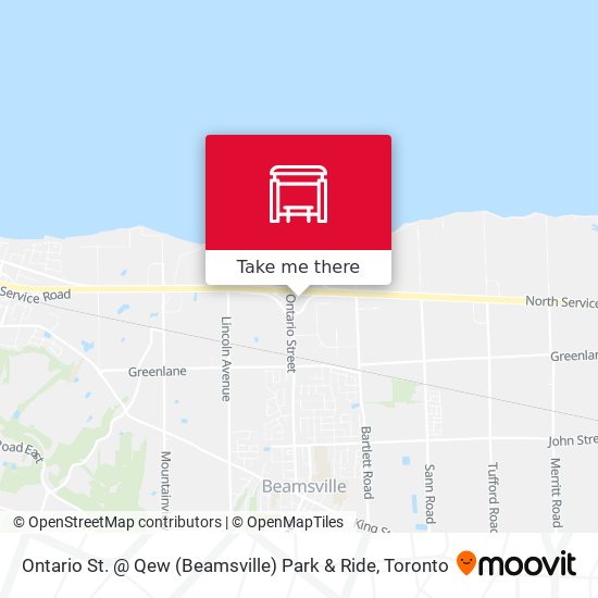 Ontario St. @ Qew (Beamsville) Park & Ride map