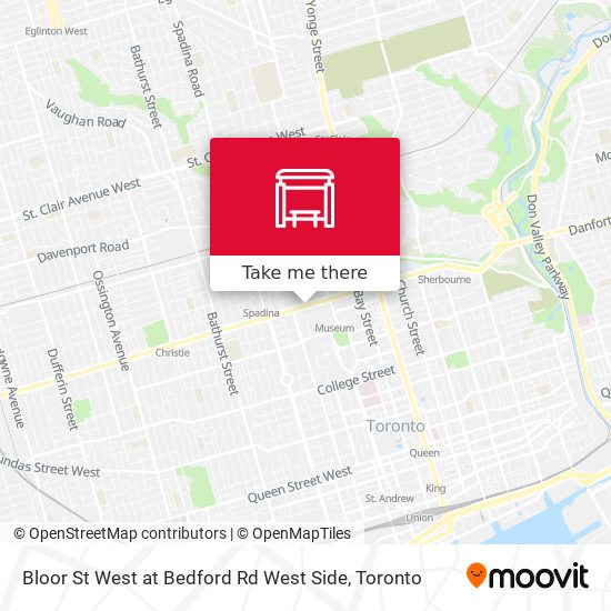 Bloor St West at Bedford Rd West Side map